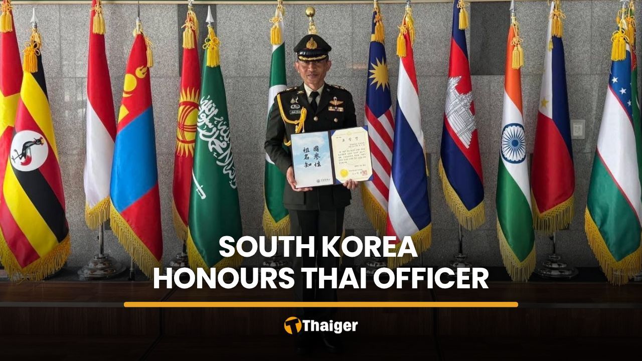 Thai army officer honoured in South Korea for truck rescue | Thaiger