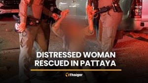 Distressed woman on Pattaya road taken to safety | Thaiger