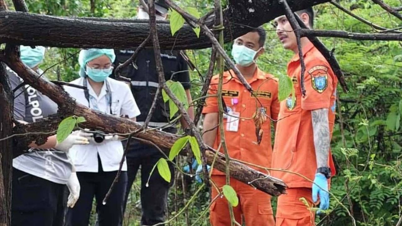 A missing Kanchanaburi woman was found dead behind a sugar factory after police said her neighbour staged the killing as suicide.