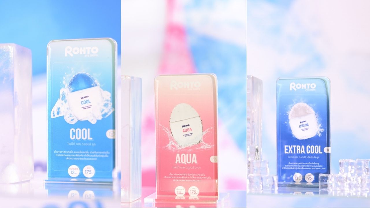 Rohto Eye Drops Thailand features a Duo Moisturizing Effect for enhanced eye comfort.