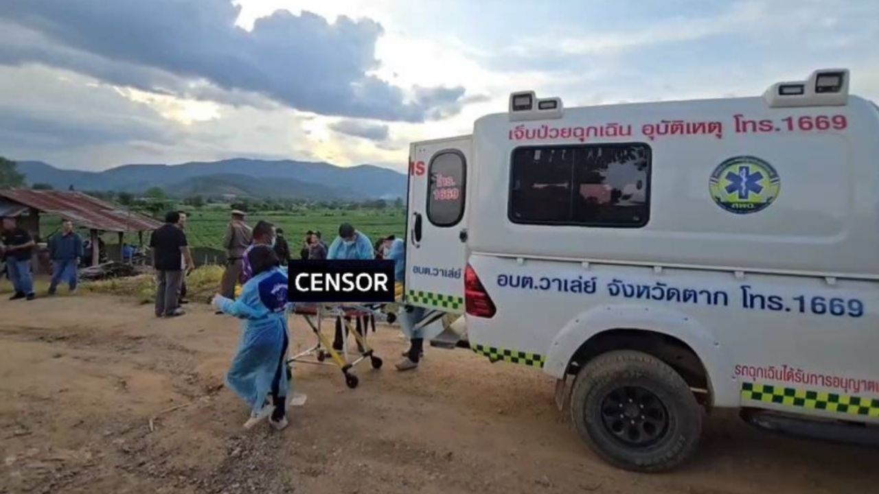 A drone explosion killed three Myanmar nationals and left two others seriously injured at a farm near the Thailand-Myanmar border in Tak