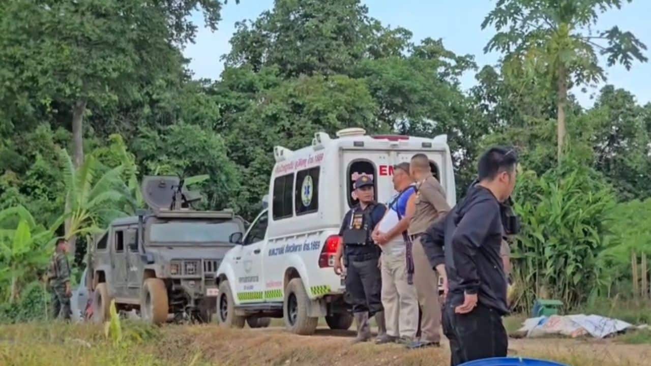 A drone explosion killed three Myanmar nationals and left two others seriously injured at a farm near the Thailand-Myanmar border in Tak